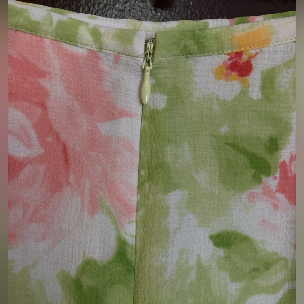 EMMA JAMES Floral Cottagecore Boho Women’s Skirt Gauzy Hi/Low Light Airy Lined - Picture 12 of 13